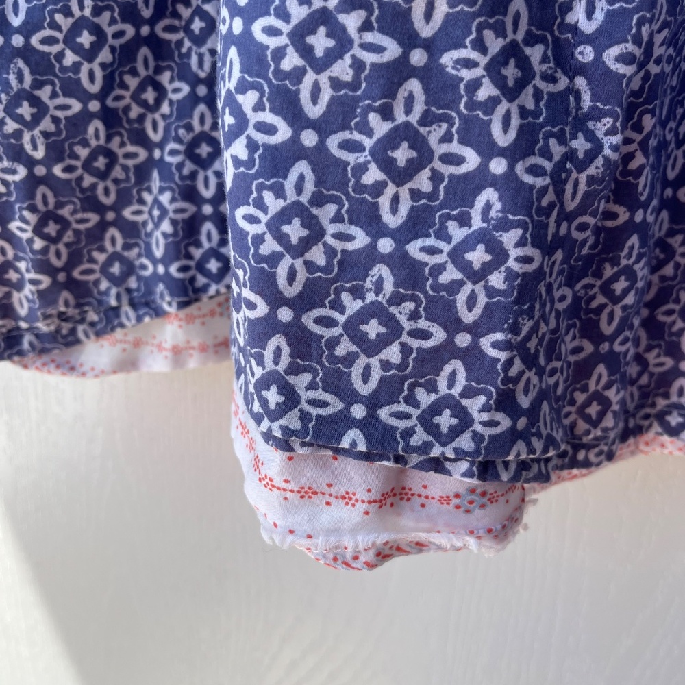 Blue & White Patterned Patchwork Midi Skirt, Eddi… - image 3